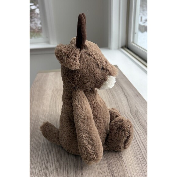 Jellycat Bashful Reindeer Brown & White Plush Stuffed Animal Retired Medium CPA - Picture 2 of 10